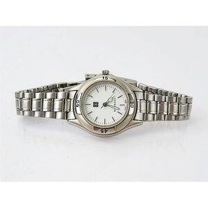 Givenchy Silver Watch with White Face